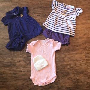 LSU Tiger’s baby clothes - Newborn and 0-3 mos